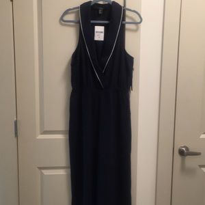 Navy w/ white piping jumpsuit/romper